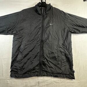 Vintage 90s Nike Full Zip Lightweight Jacket Black Men Size L Sportswear Street